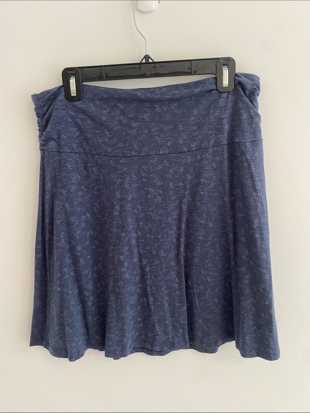 Toad&Co Organic Cotton Blend Chaka Skirt Gorpcore Granola Girl Blue Size LARGE